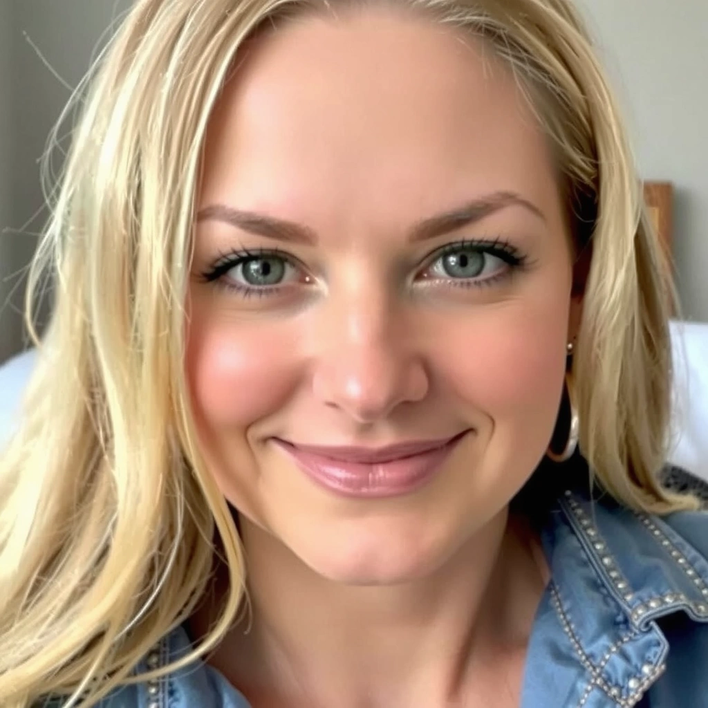 A woman's face with a radiant, healthy glow, soft focus, natural light, no harsh shadows.